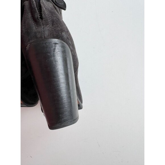 RAG & BONE Newbury Black Suede Leather Block Heel Ankle Boots, Size 37.5 - Picture 10 of 16